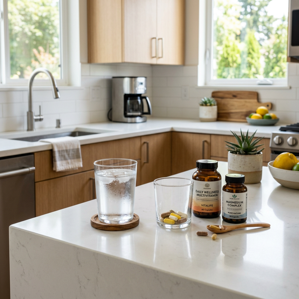Water With Vitamins, Supplements, and Daily Meds: The Overlooked Routine Anchor